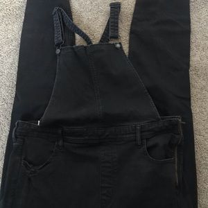 Black Denim Overalls